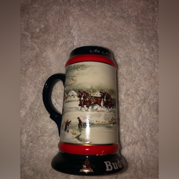 Budweiser Beer Stein Mug 1990 Budweiser beer-stein pre-owned - Picture 3 of 14